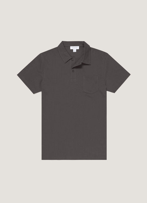 Mens Short Sleeve Riviera Polo Charcoal Mpol1026