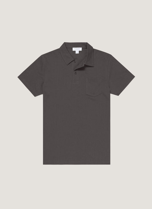 Mens Short Sleeve Riviera Polo Charcoal Mpol1026