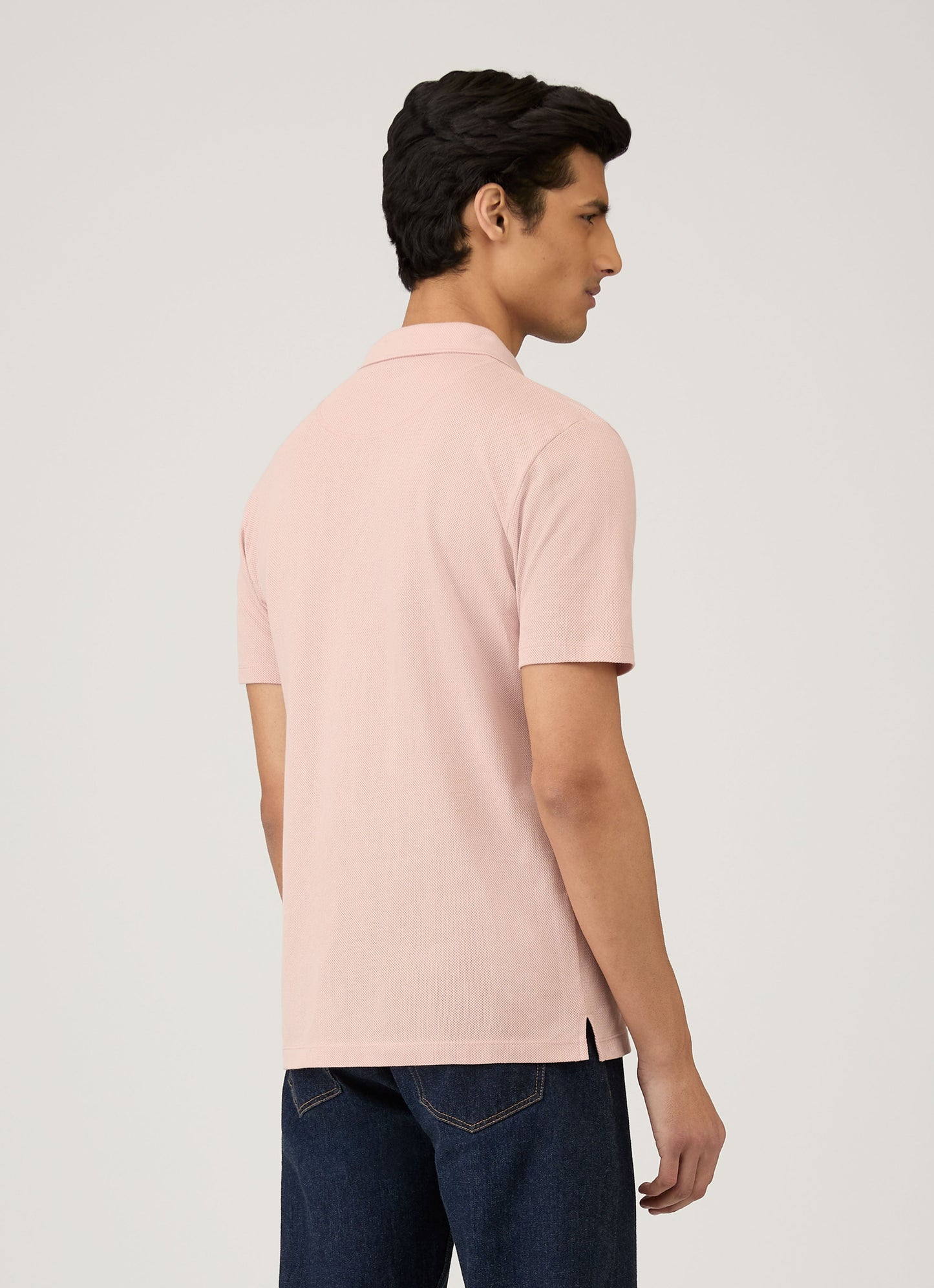 Mens Riviera Polo Shirt In Pale Pink Mpol1026 Pkbj