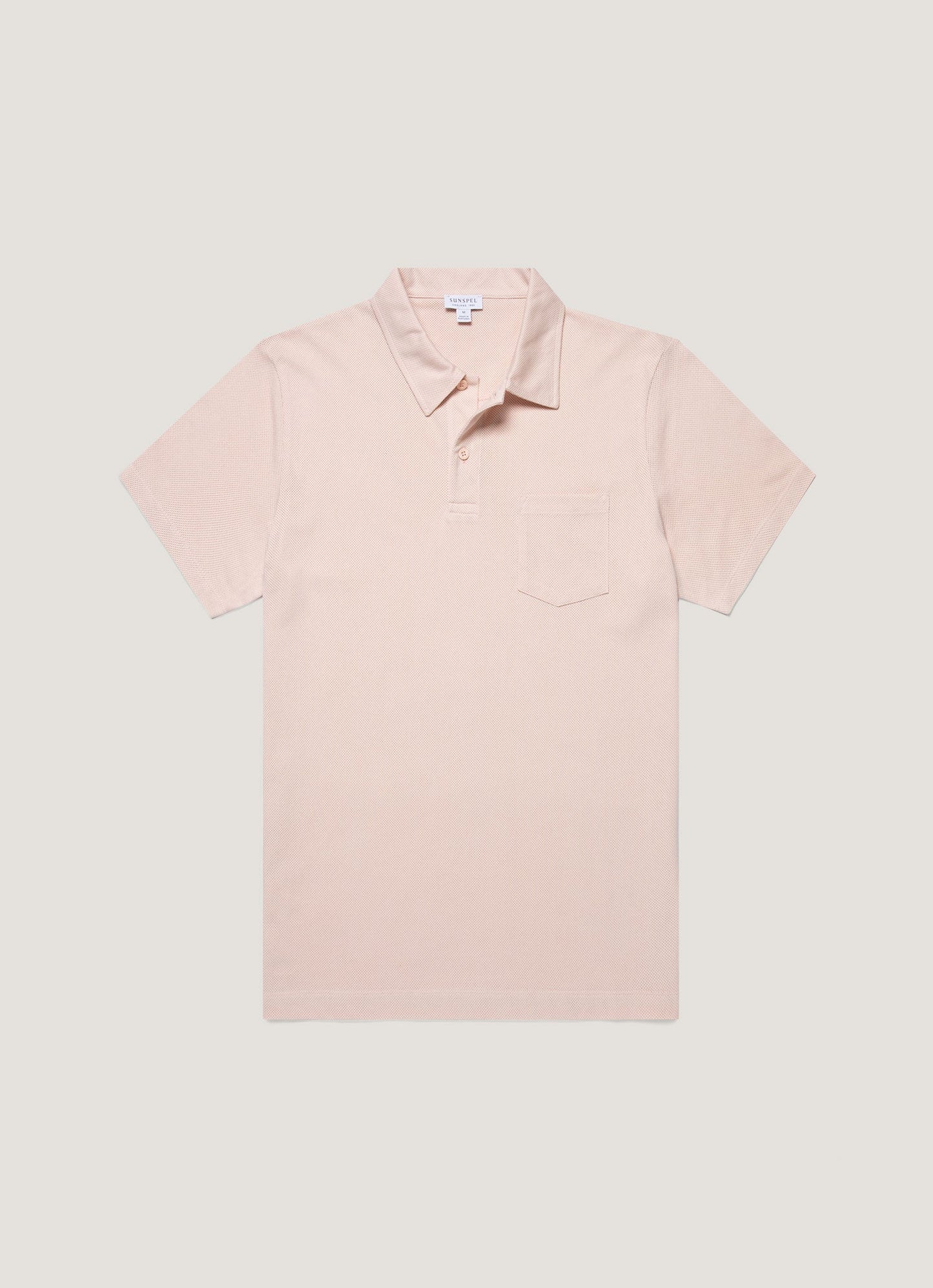 Mens Riviera Polo Shirt In Pastel Pink Mpol1026 Pkbl