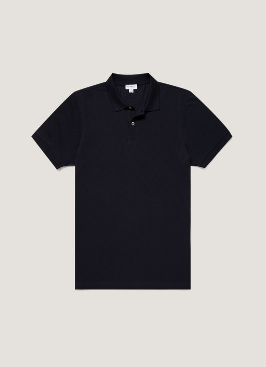 Mens Pique Polo Shirt In Midnight Navy Mpol1028 Buvn