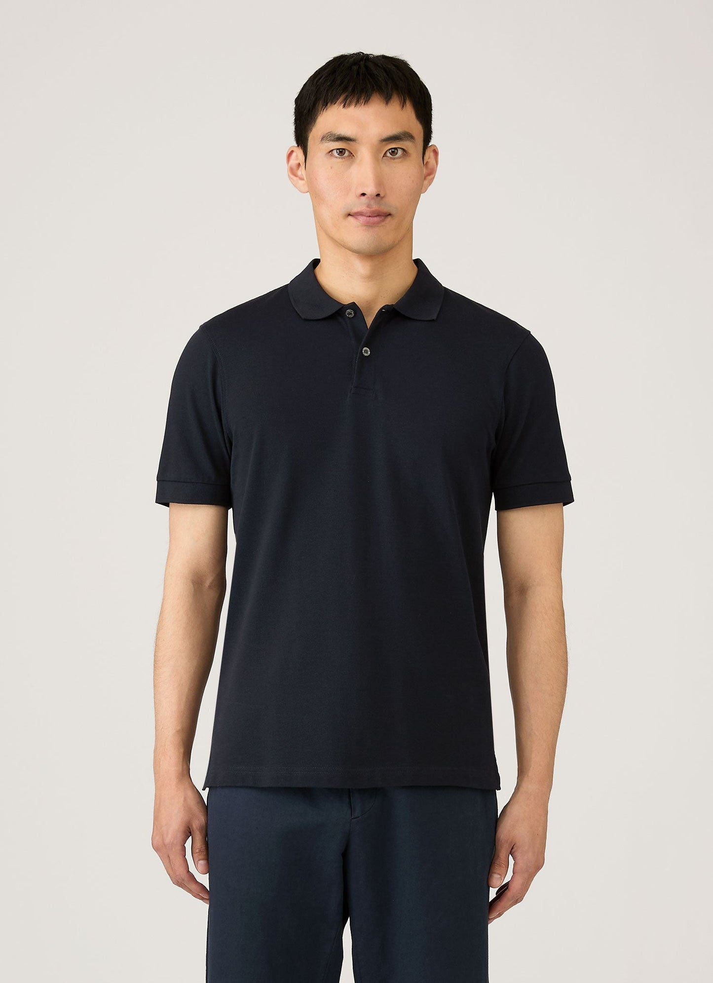 Mens Pique Polo Shirt In Midnight Navy Mpol1028 Buvn