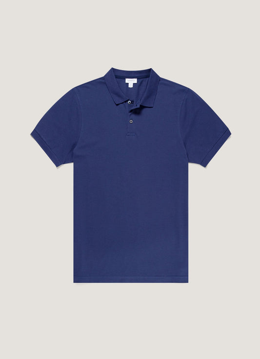 Mens Pique Polo Shirt In Ink Blue Mpol1028 Buwx