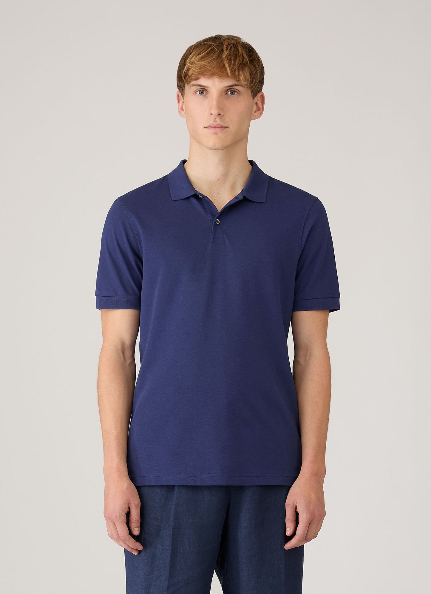 Mens Pique Polo Shirt In Ink Blue Mpol1028 Buwx