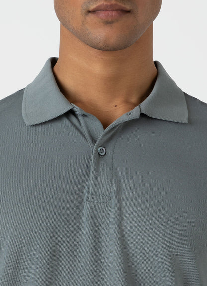 Mens Pique Polo Shirt In Smoke Green Mpol1028 Gnhp