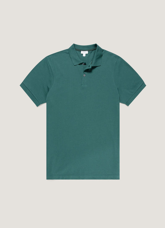 Mens Pique Polo Shirt In Forest Mpol1028 Gnjd