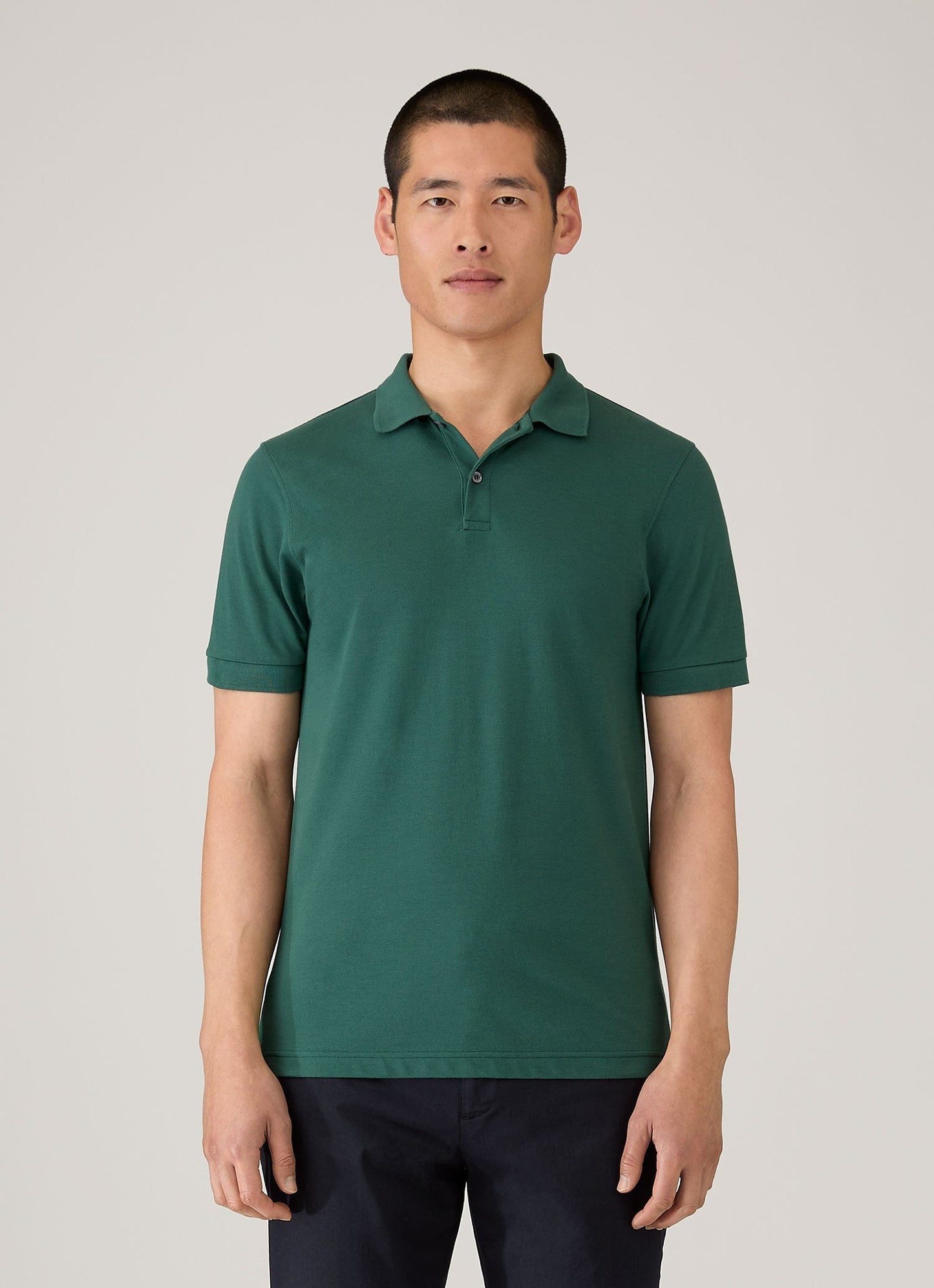 Mens Pique Polo Shirt In Forest Mpol1028 Gnjd