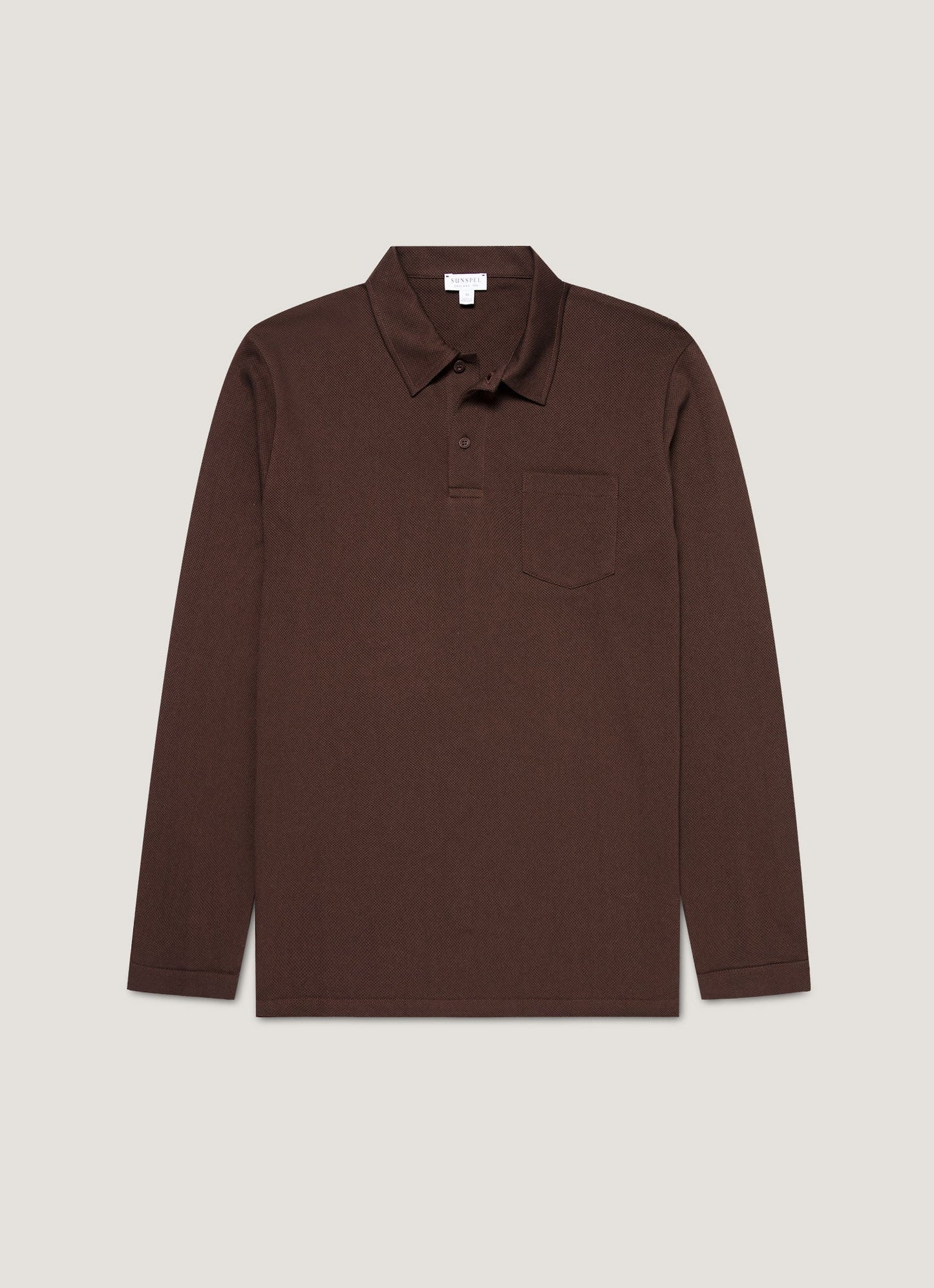 Mens Long Sleeve Riviera Polo Shirt In Bakelite Mpol1031 Rdel