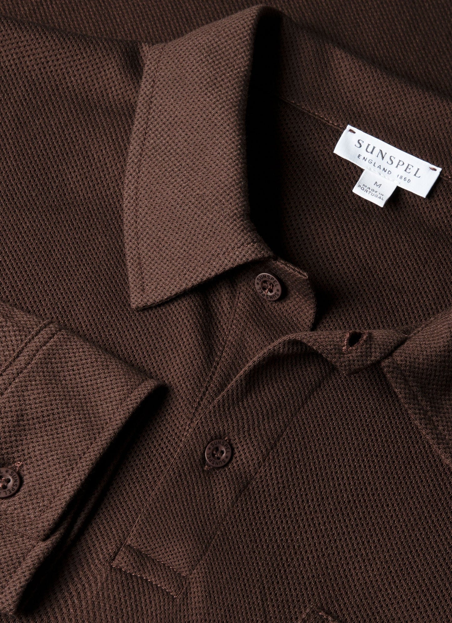 Mens Long Sleeve Riviera Polo Shirt In Bakelite Mpol1031 Rdel