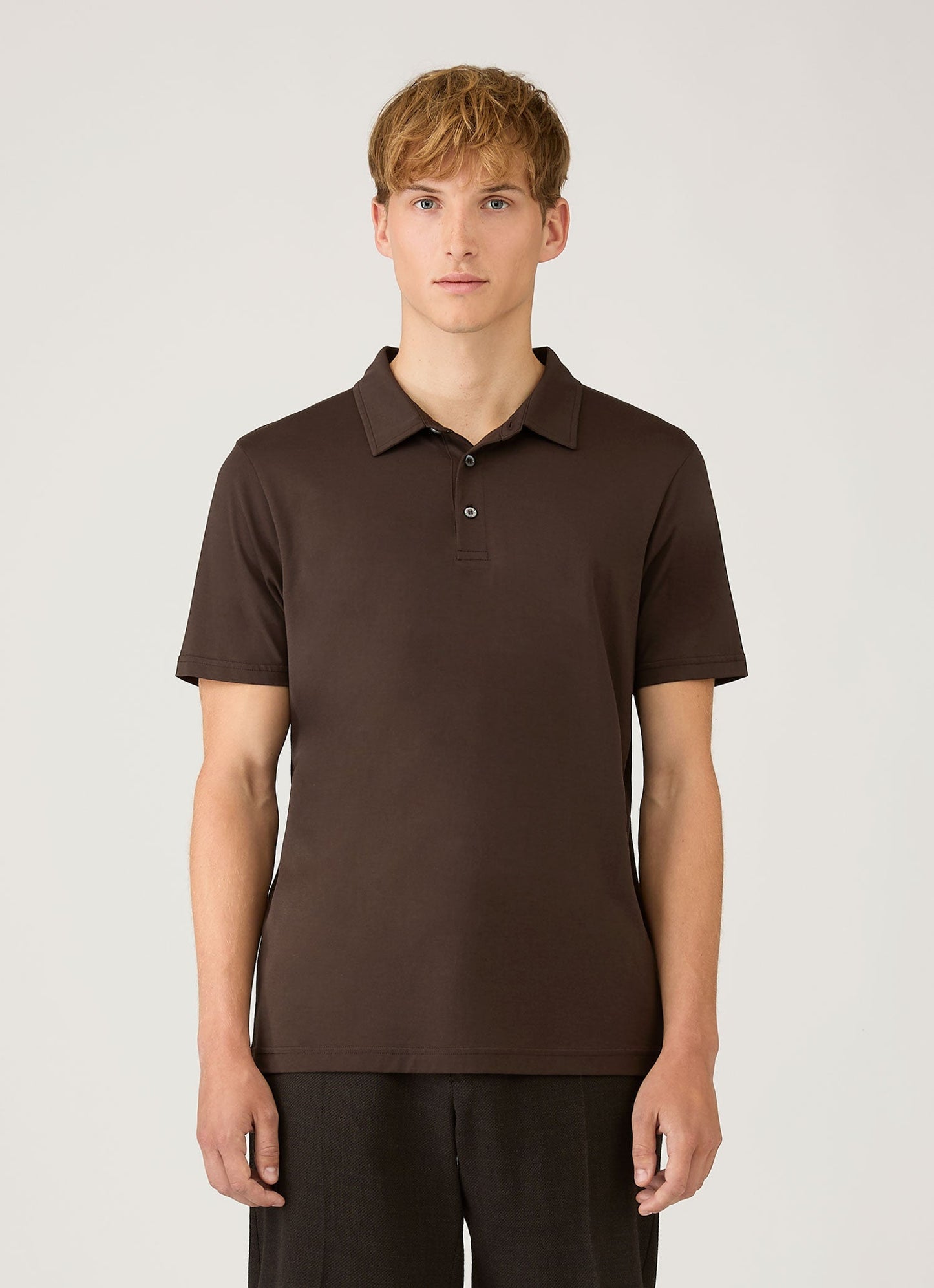 Mens Classic Jersey Polo Shirt In Dark Chocolate Mpol1052 Brgs