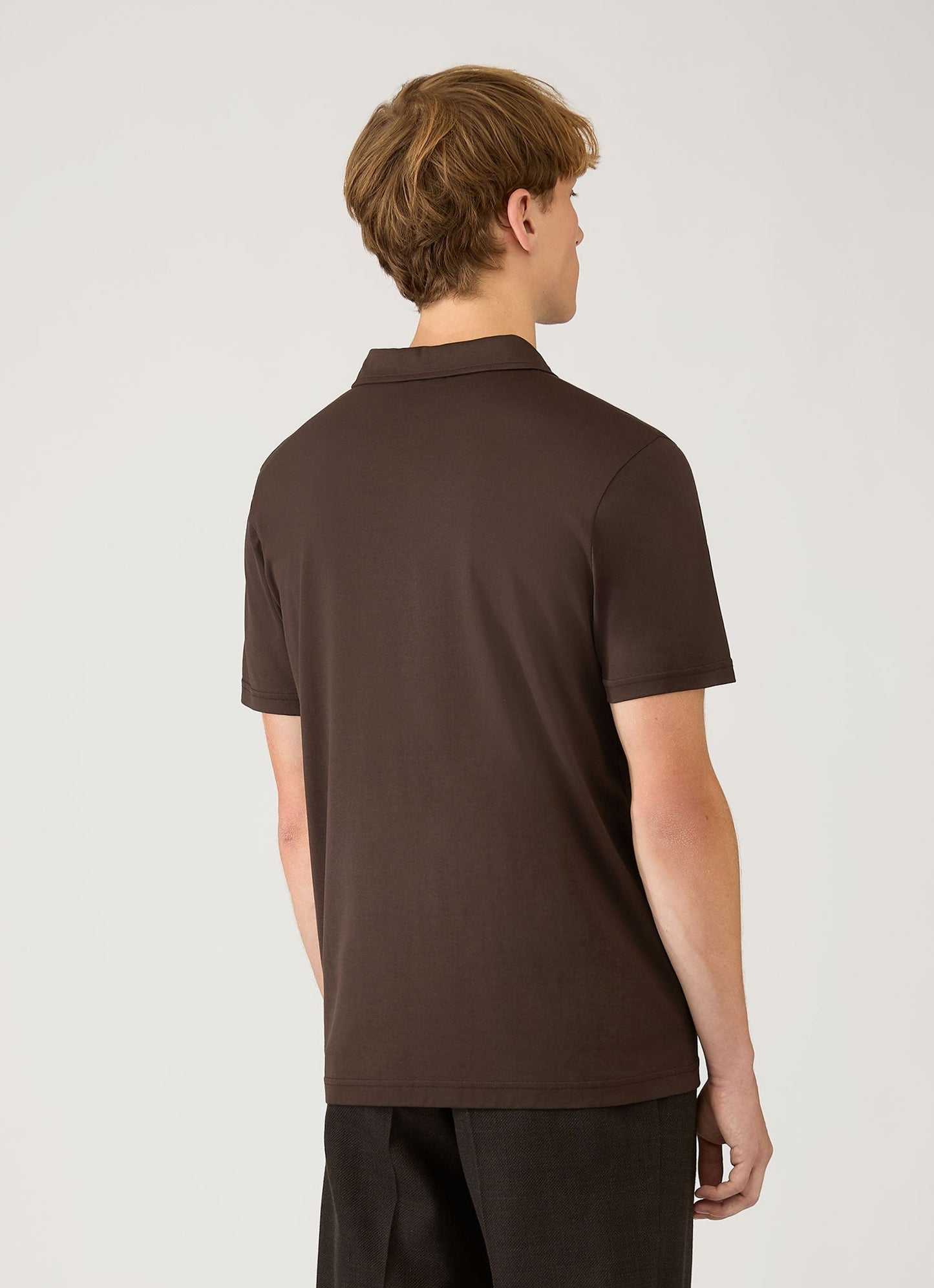 Mens Classic Jersey Polo Shirt In Dark Chocolate Mpol1052 Brgs