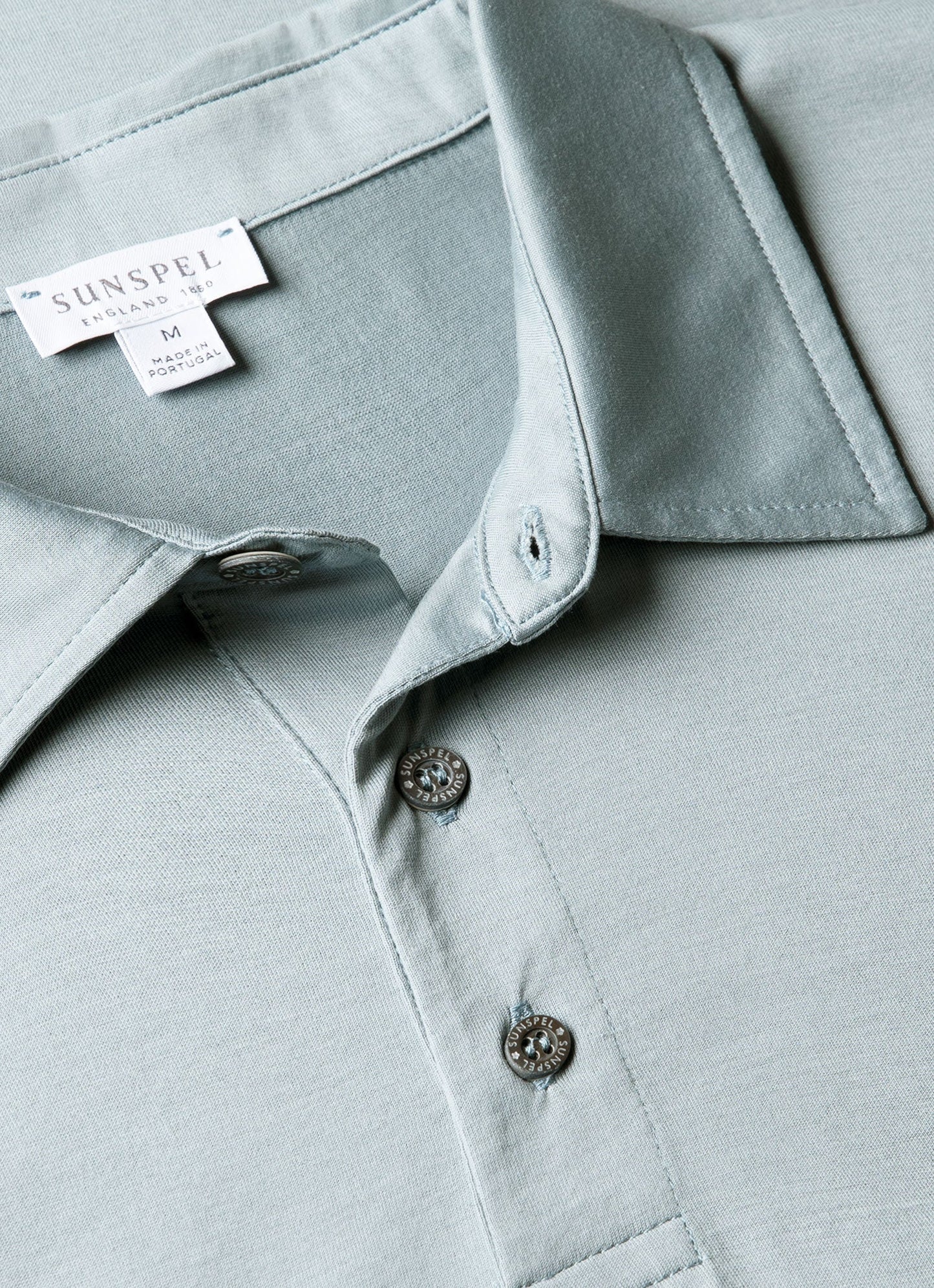 Mens Classic Jersey Polo Shirt In Stone Blue Mpol1052 Buwt