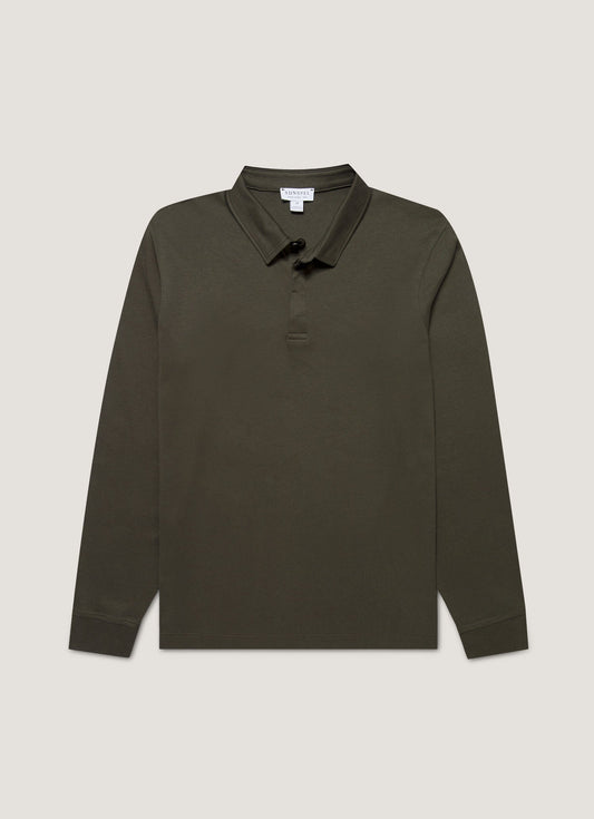 Mens Heavyweight Rugby Polo Shirt In Dark Green Mpol1066 Gnin