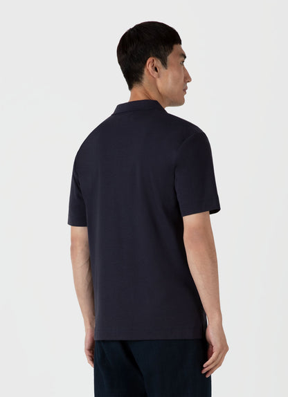 Mens Heavyweight Polo Shirt In Navy Mpol1071 Buaa
