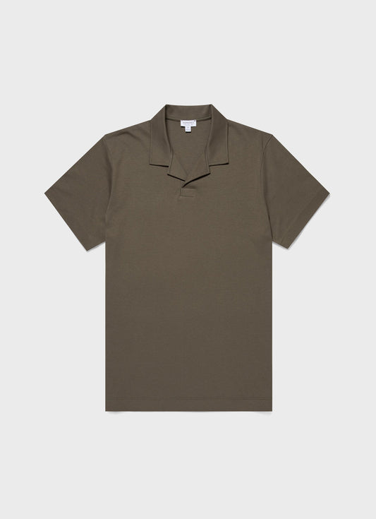 Mens Heavyweight Polo Shirt In Khaki Mpol1071 Gngy