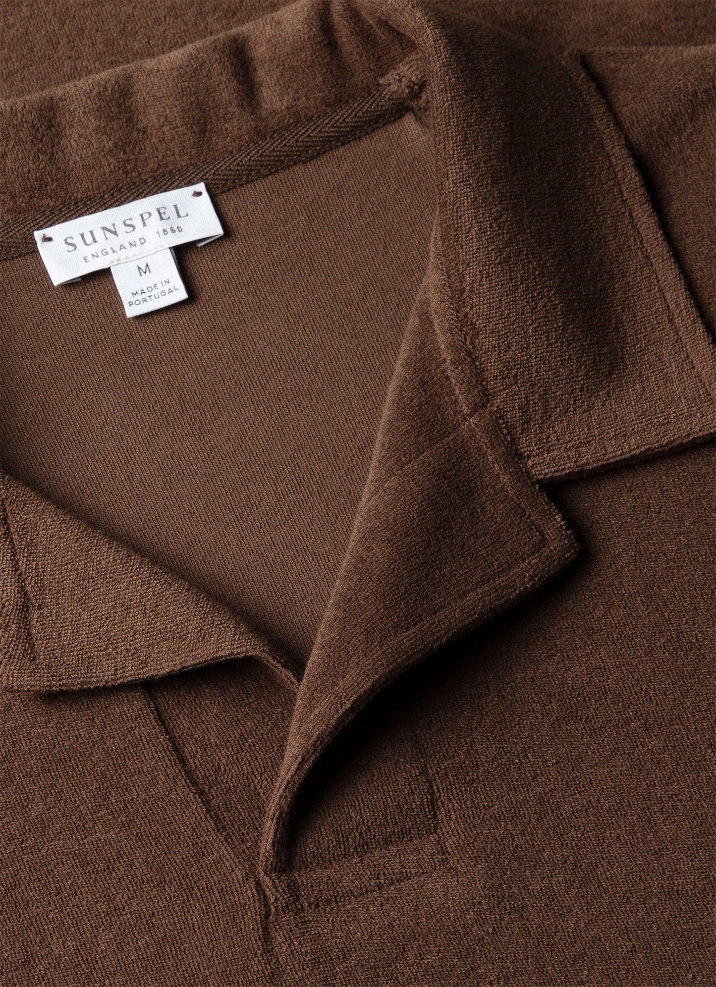 Mens Towelling Polo Shirt In Dark Walnut Mpol1574 Brgw