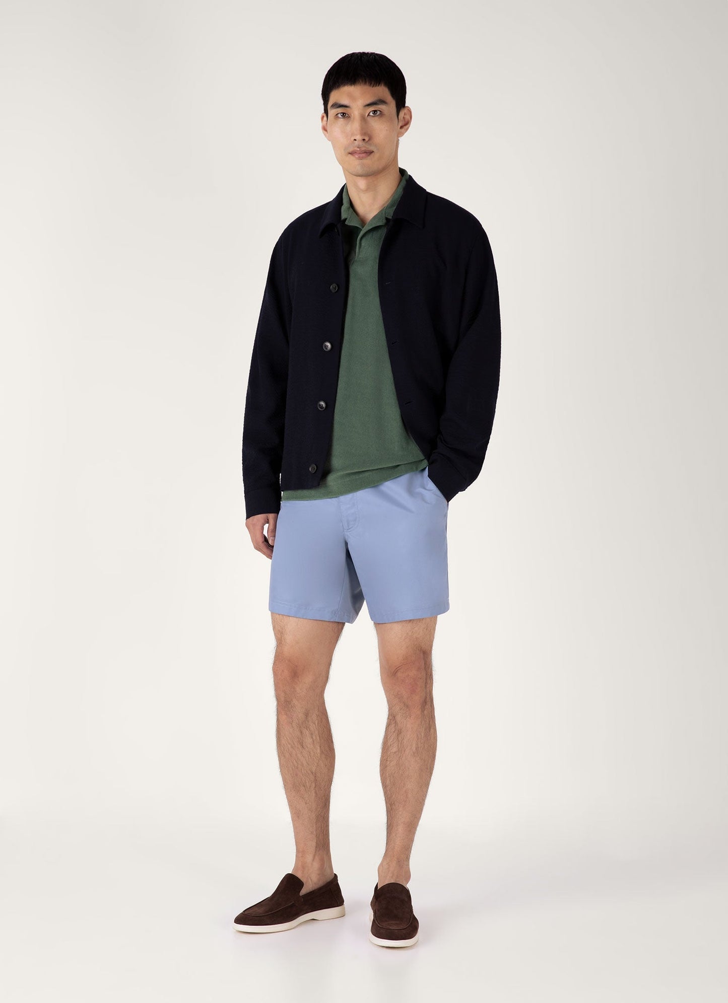 Mens Towelling Polo Shirt In Dusk Green Mpol1574 Gnij