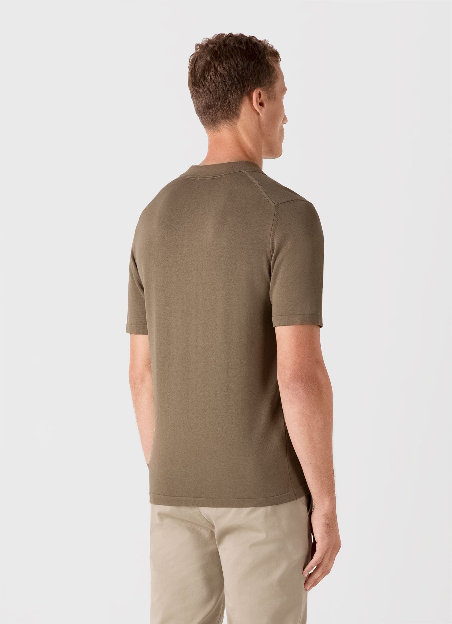 Mens Sea Island Cotton Polo Shirt In Dark Stone Mpol8090 Whdc