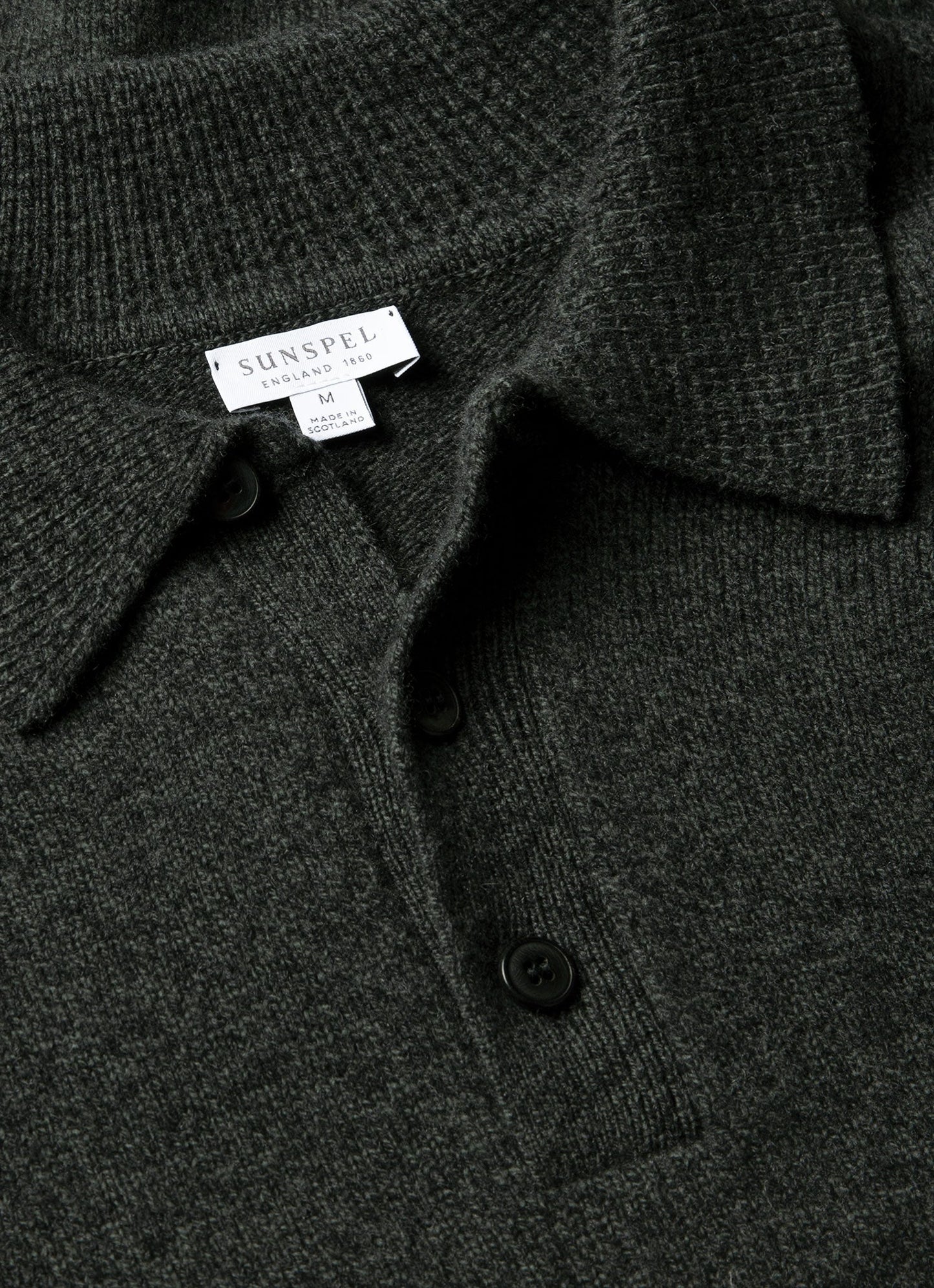 Mens Lambswool Polo Shirt In Dark Green Twist Mpol8188 Gnip