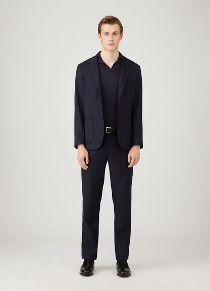 Mens Sea Island Cashmere Polo Shirt In Midnight Navy Mpol8328 Buvn