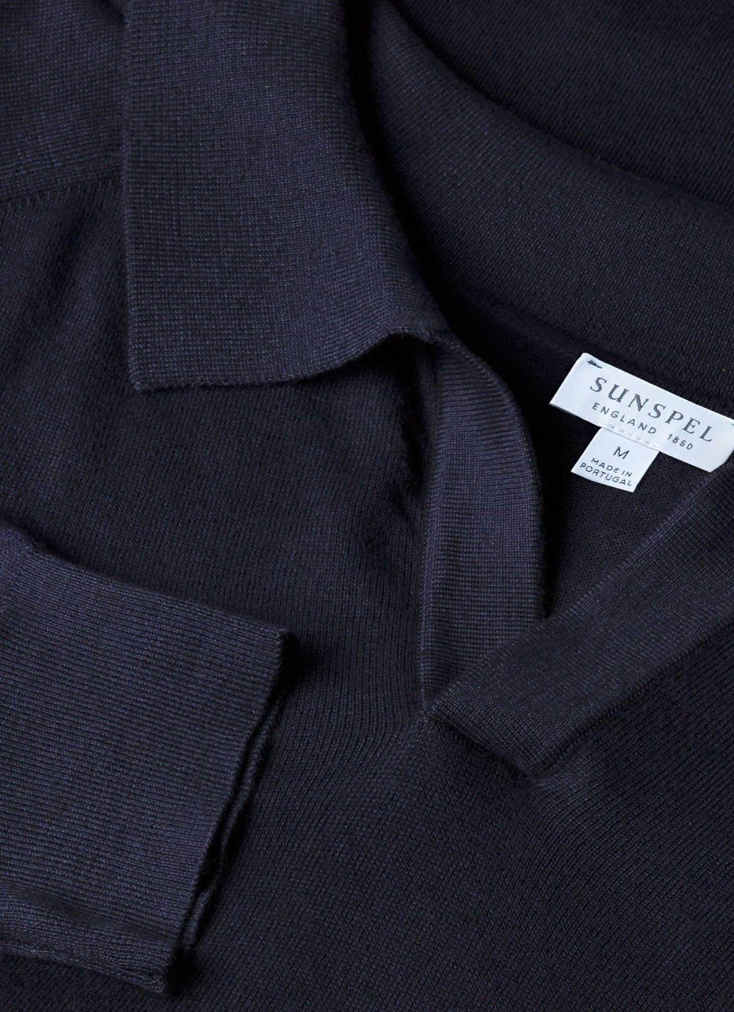 Mens Sea Island Cashmere Polo Shirt In Midnight Navy Mpol8328 Buvn