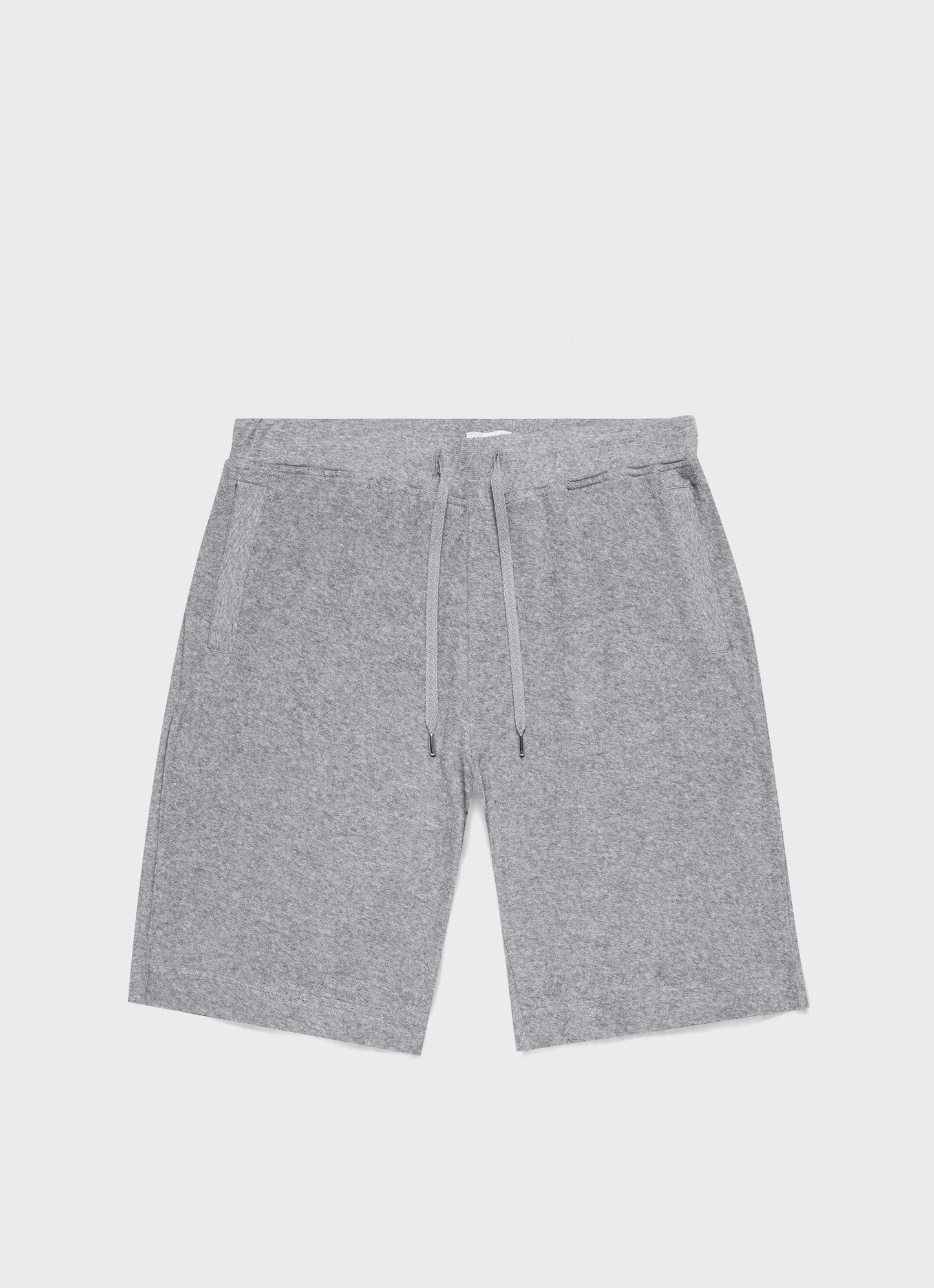 Towelling Short In Grey Melange