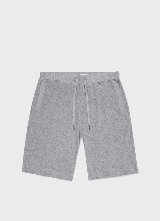 Towelling Short In Grey Melange