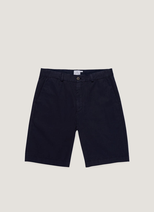 Mens Stretch Cotton Twill Chino Shorts Navy Mshr3504