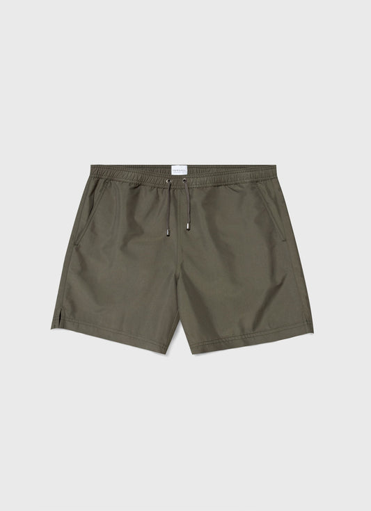 Mens Drawstring Swim Shorts In Hunter Green Mshr3705 Gngc