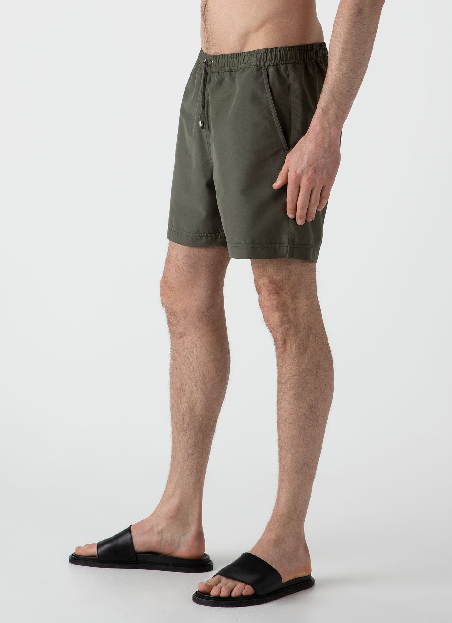 Mens Drawstring Swim Shorts In Hunter Green Mshr3705 Gngc
