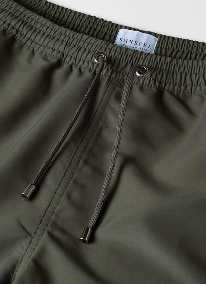 Mens Drawstring Swim Shorts In Hunter Green Mshr3705 Gngc