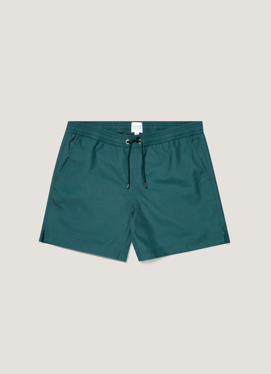 Mens Drawstring Swim Shorts In Forest Mshr3705 Gnjd