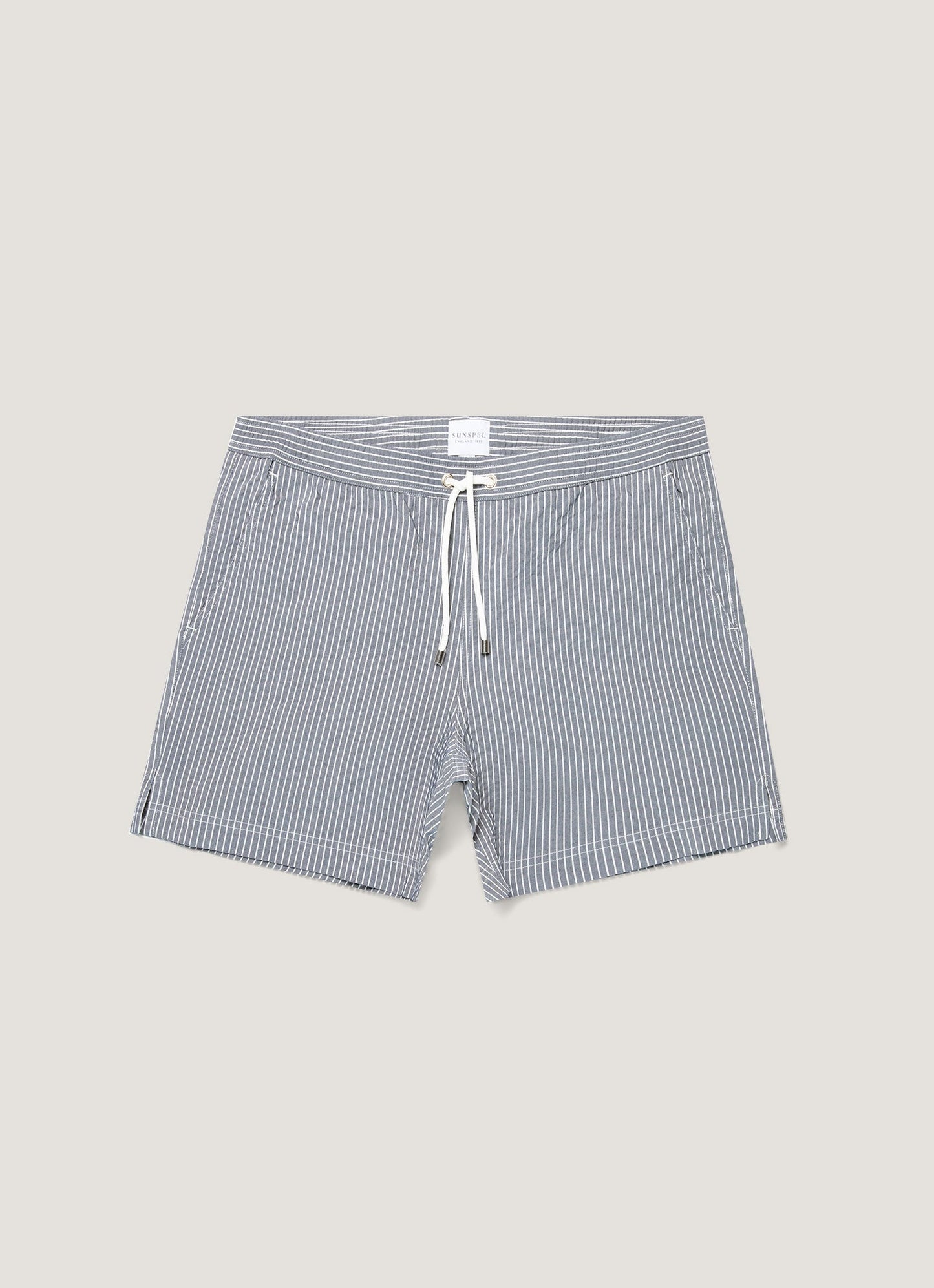 Mens Drawstring Swim Shorts In Navy White Mshr3705Txs Stoq
