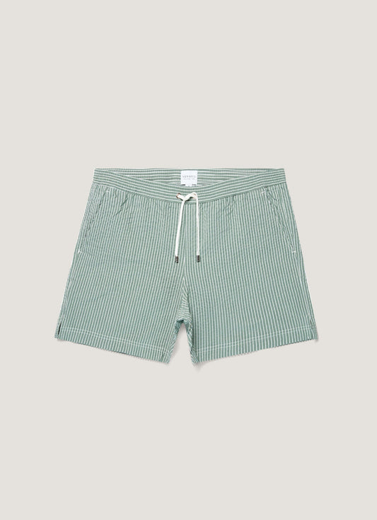 Mens Drawstring Swim Shorts In Bright Green White Mshr3705Txs Stor
