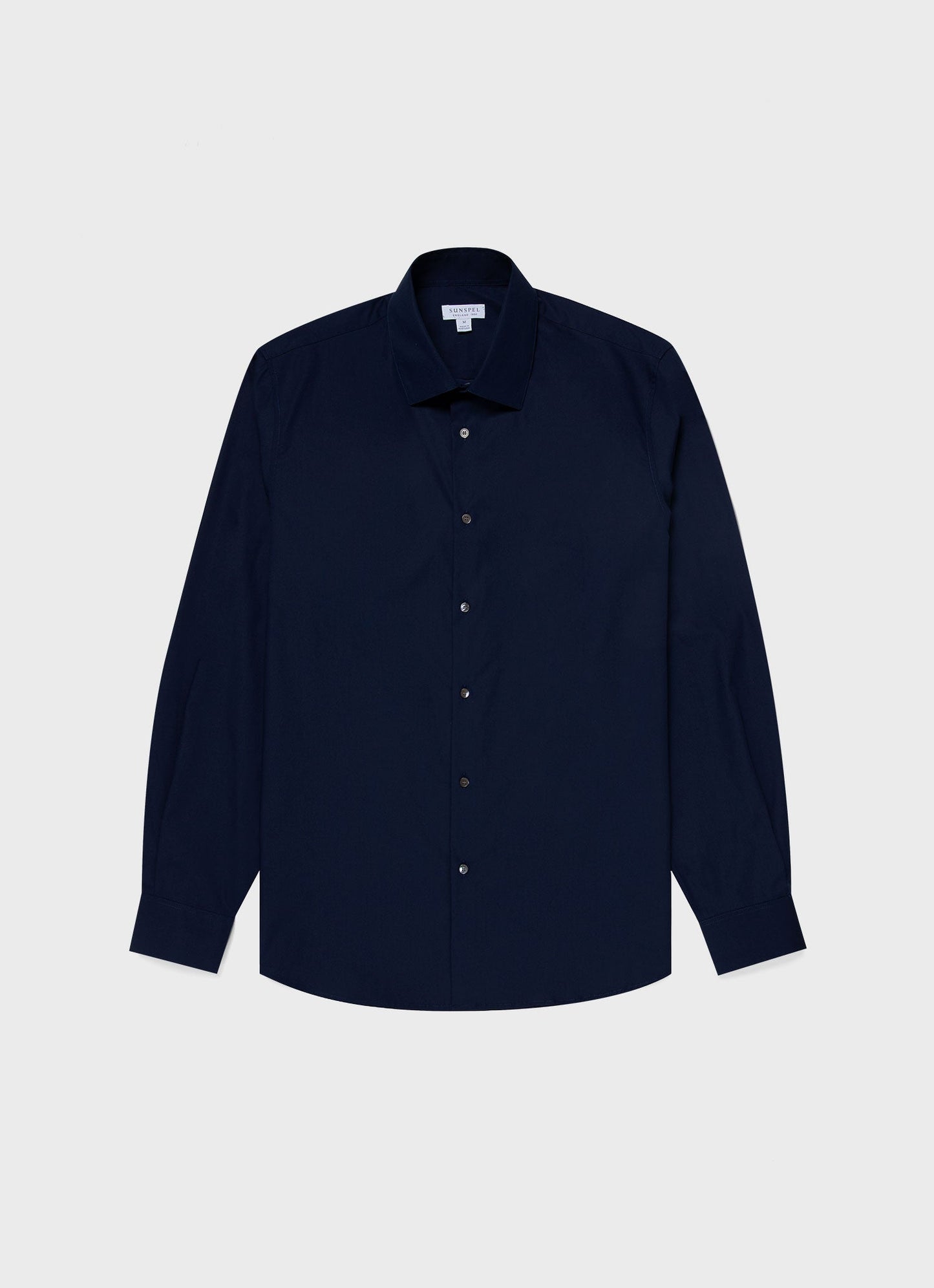 Mens Sea Island Cotton Smart Shirt In Navy
