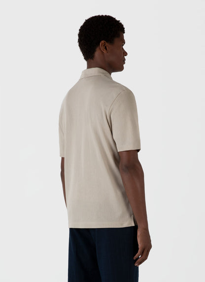 Mens Riviera Camp Collar Shirt In Ash Grey Msht2046 Gyew