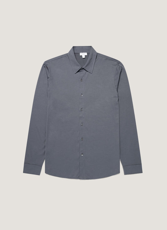 Mens Classic Jersey Shirt In Slate Blue Msht2047 Buua