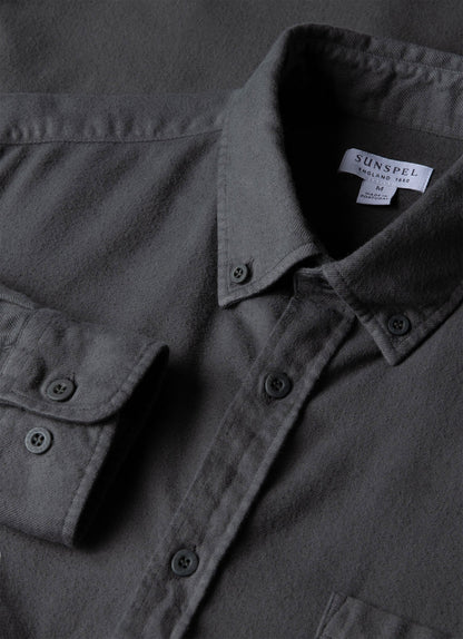 Mens Button Down Flannel Shirt In Drill Green Msht2074 Gnhv