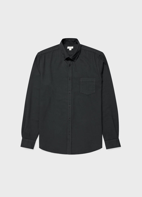 Mens Brushed Cotton Flannel Shirt In Anthracite Msht2074 Gyen