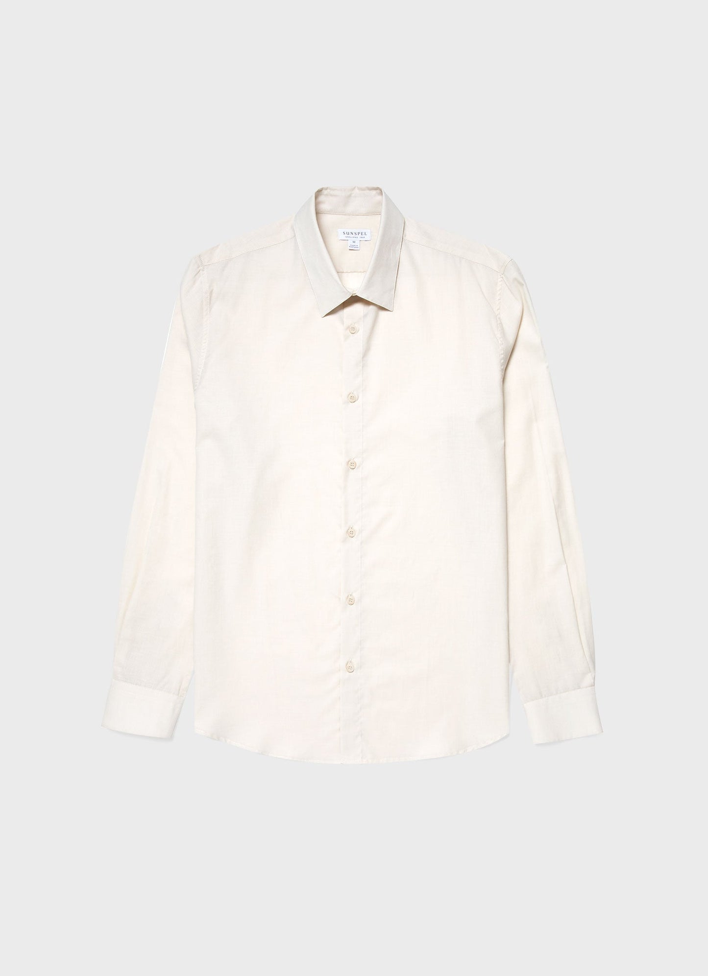 Mens Cotton Cashmere Shirt In Ecru Msht2076 Whcr