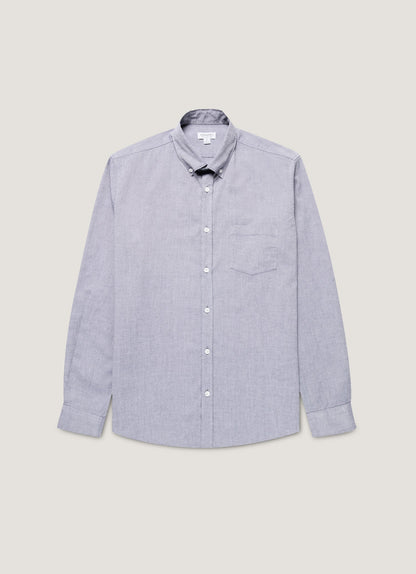 Mens Button Down Oxford Shirt In Dark Blue Msht2107 Bunu