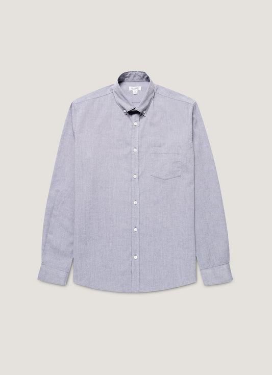 Mens Button Down Oxford Shirt In Dark Blue Msht2107 Bunu