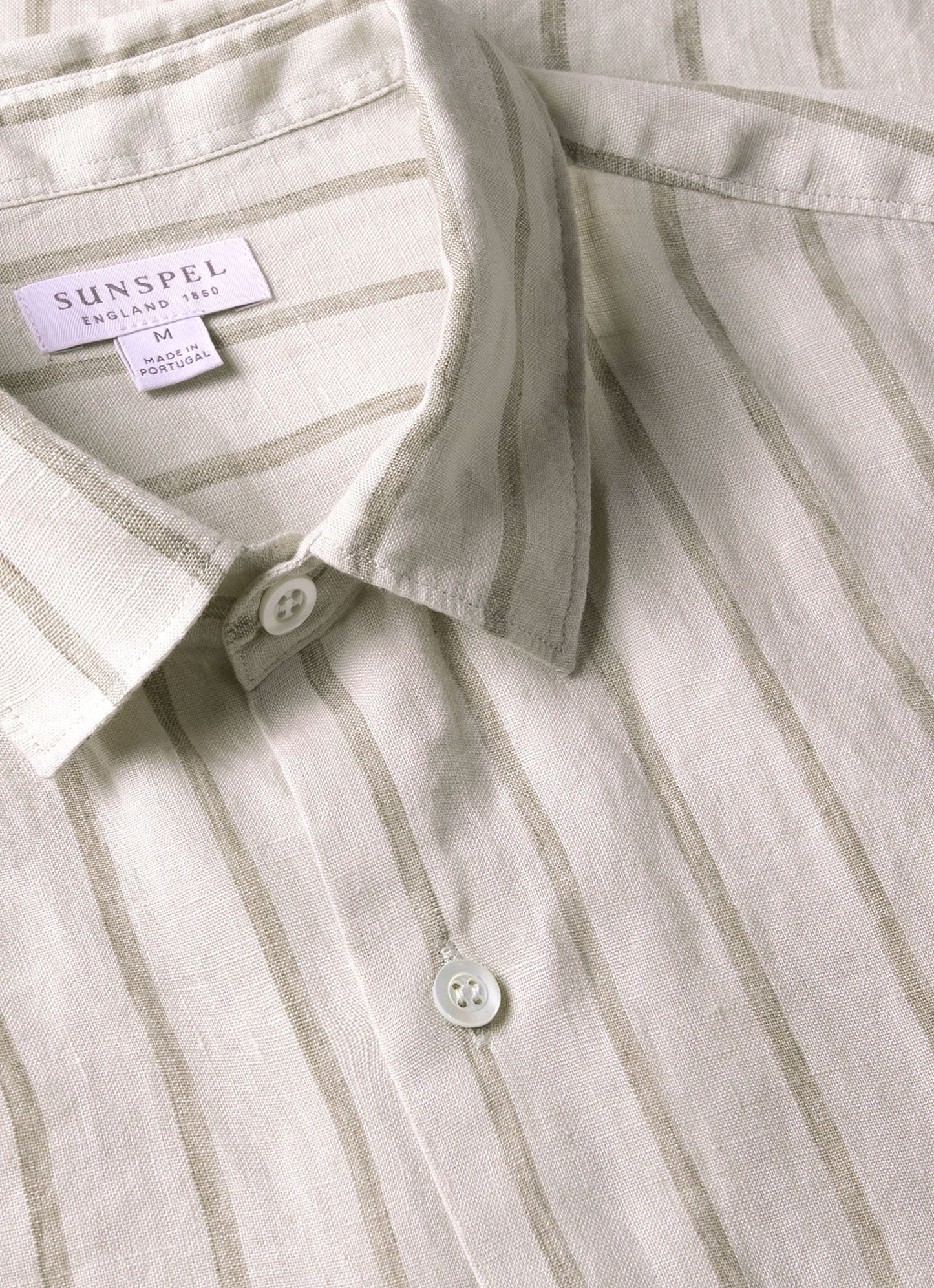 Mens Short Sleeve Linen Shirt In Dune Ecru Msht2119 Stnn