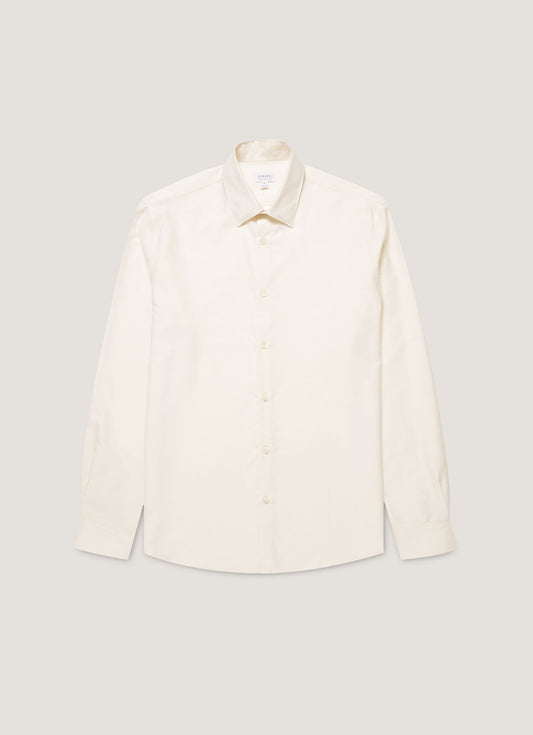 Mens Cotton Cashmere Shirt In Warm White Msht2120 Whig