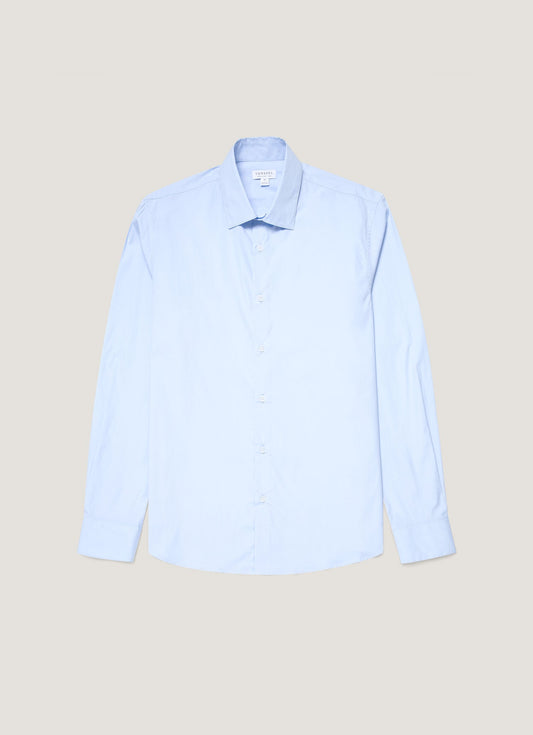 Mens Cotton Stretch Shirt In Light Blue Msht2123 Buud