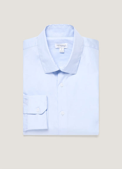 Mens Cotton Stretch Shirt In Light Blue Msht2123 Buud