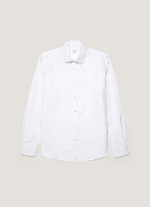 Mens Sea Island Cotton Linen Shirt In White Msht2125 Whaa