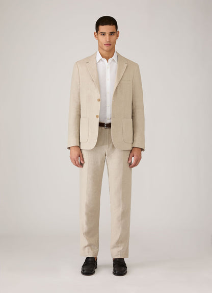 Mens Sea Island Cotton Linen Shirt In White Msht2125 Whaa