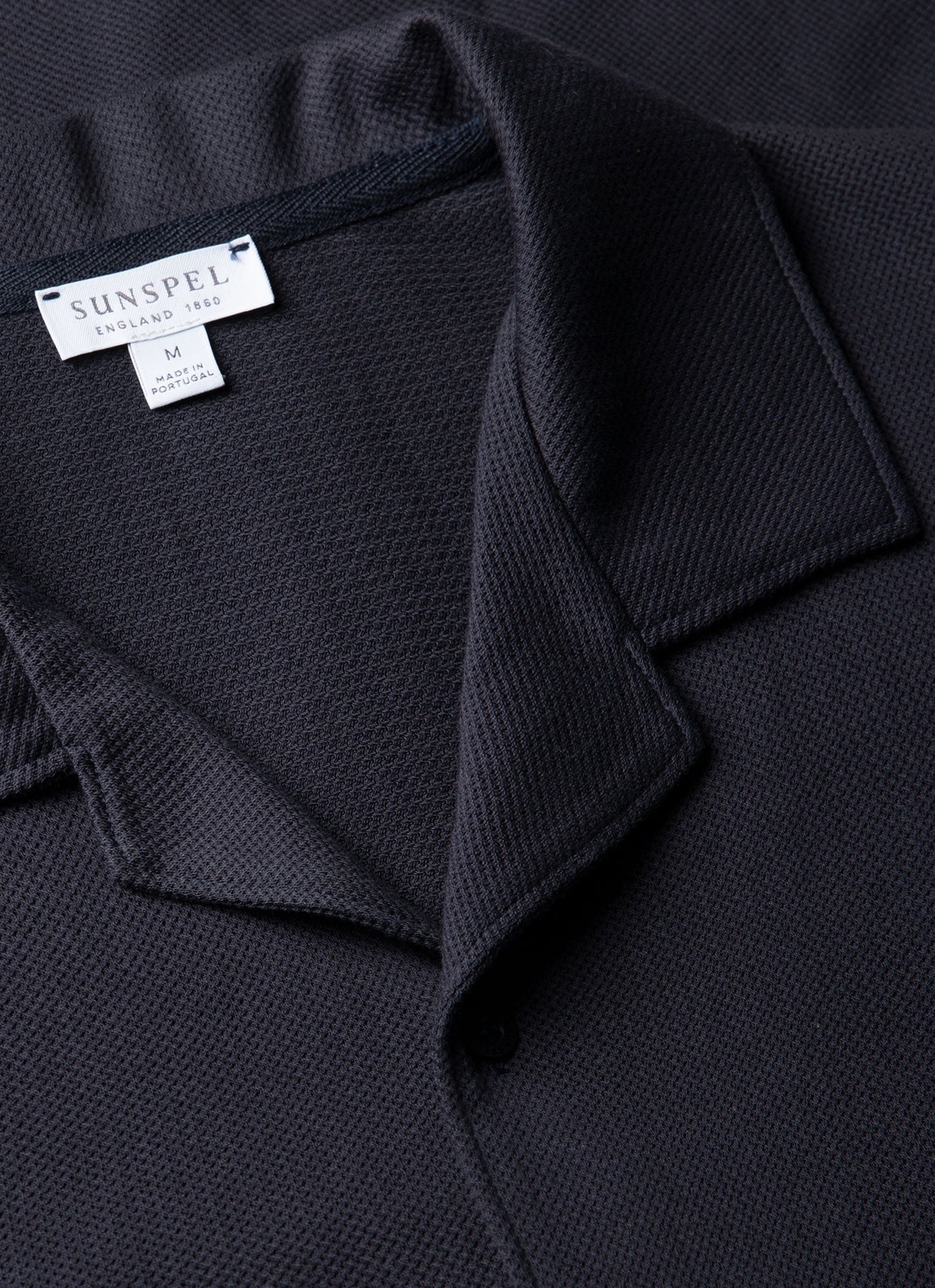Mens Riviera Camp Collar Shirt In Navy Msht2147 Buaa