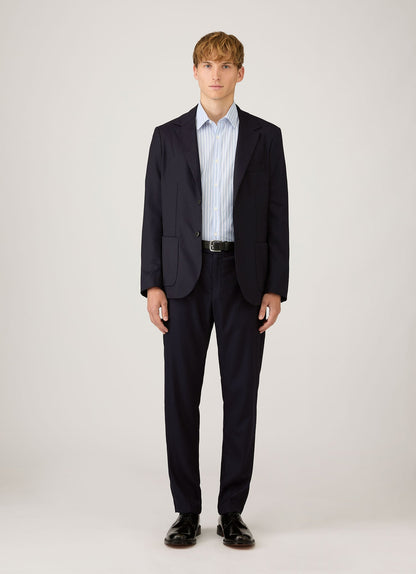 Mens Poplin Shirt In Sky Blue White Navy Msht2153 Stoi